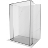 Mexen Kioto freistehende Duschwand 90 x 30 x 30 cm, schwarzer Rahmen, Chrom - 800-090-030-222-01-70-030