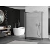 Mexen Kioto freistehende Duschwand 150 x 30 x 30 cm, schwarzer Rahmen, Chrom - 800-150-030-222-01-70-030