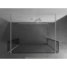 Mexen Kioto freistehende Duschwand 90 x 30 x 30 cm, schwarzer Rahmen, weiß - 800-090-030-222-20-70-030