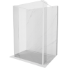 Mexen Kioto freistehende Duschwand 120 x 30 x 30 cm, transparent, weiß - 800-120-030-222-20-00-030