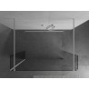 Mexen Kioto freistehende Duschwand 160 x 30 x 30 cm, transparent, weiß - 800-160-030-222-20-00-030