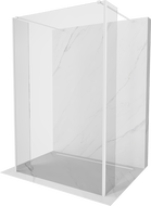 Mexen Kioto freistehende Duschwand 170 x 30 x 30 cm, transparent, weiß - 800-170-030-222-20-00-030