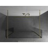 Mexen Kioto freistehende Duschwand 105 x 30 x 30 cm, transparent, gold - 800-105-030-222-50-00-030