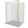 Mexen Kioto freistehende Duschwand 120 x 30 x 30 cm, transparent, gold - 800-120-030-222-50-00-030