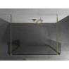 Mexen Kioto freistehende Duschwand 145 x 30 x 30 cm, transparent, gold - 800-145-030-222-50-00-030