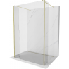 Mexen Kioto freistehende Duschwand 150 x 30 x 30 cm, transparent, gold - 800-150-030-222-50-00-030
