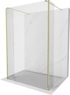 Mexen Kioto freistehende Duschwand 180 x 30 x 30 cm, transparent, gold - 800-180-030-222-50-00-030