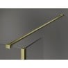 Mexen Kioto Freistehende Duschwand 155 x 30 x 30 cm, transparent, gebürstetes Gold - 800-155-030-222-55-00-030