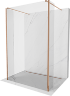 Mexen Kioto freistehende Duschwand 95 x 30 x 30 cm, transparent, Roségold - 800-095-030-222-60-00-030