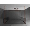 Mexen Kioto freistehende Duschwand 90 x 30 x 30 cm, transparent, Roségold - 800-090-030-222-60-00-030