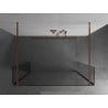 Mexen Kioto freistehende Duschwand 170 x 30 x 30 cm, transparent, Roségold - 800-170-030-222-60-00-030