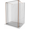 Mexen Kioto freistehende Duschwand 100 x 30 x 30 cm, schwarzer Rahmen, Roségold - 800-100-030-222-60-70-030