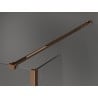 Mexen Kioto freistehende Duschwand 90 x 30 x 30 cm, schwarzer Rahmen, Roségold - 800-090-030-222-60-70-030