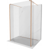 Mexen Kioto freistehende Duschwand 125 x 30 x 30 cm, transparent, gebürstetes Kupfer - 800-125-030-222-65-00-030