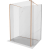 Mexen Kioto Freistehende Duschwand 135 x 30 x 30 cm, transparent, gebürstetes Kupfer - 800-135-030-222-65-00-030