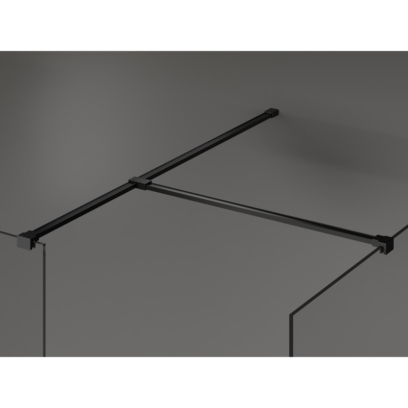 Mexen Kioto Duschwand Walk-in 150 x 90 cm, transparent, schwarz - 800-150-202-70-00-090