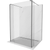 Mexen Kioto Freistehende Duschwand 145 x 30 x 30 cm, transparent, gebürstet Gun Gray - 800-145-030-222-66-00-030