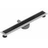 Mexen Flat 360° MGB drehbarer Linienabfluss 50 cm, schwarzes Glas - 1026050-40