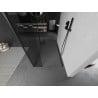 Mexen Kioto freistehende Duschwand 95 x 30 x 30 cm, transparent, schwarz - 800-095-030-222-70-00-030