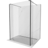 Mexen Kioto freistehende Duschwand 100 x 30 x 30 cm, transparent, schwarz - 800-100-030-222-70-00-030