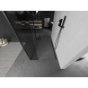Mexen Kioto freistehende Duschwand 130 x 30 x 30 cm, transparent, schwarz - 800-130-030-222-70-00-030