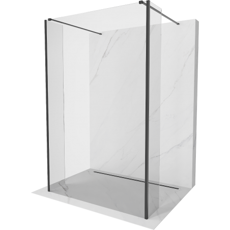 Mexen Kioto freistehende Duschwand 180 x 30 x 30 cm, transparent, schwarz - 800-180-030-222-70-00-030