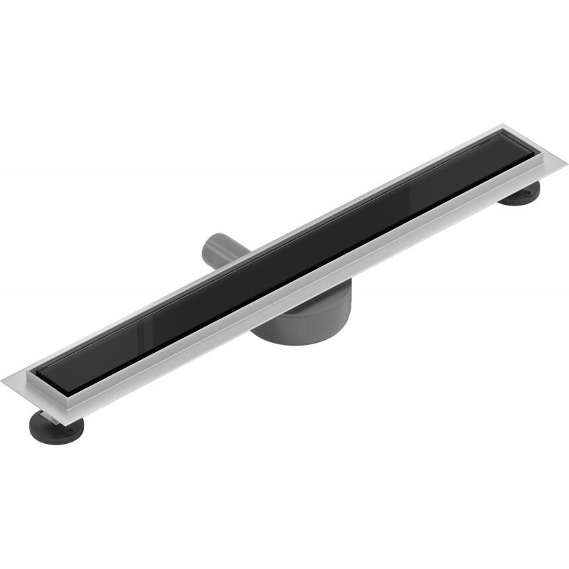 Mexen Flat 360° MGB Drehbarer Linienablauf 60 cm, schwarzes Glas - 1026060-40