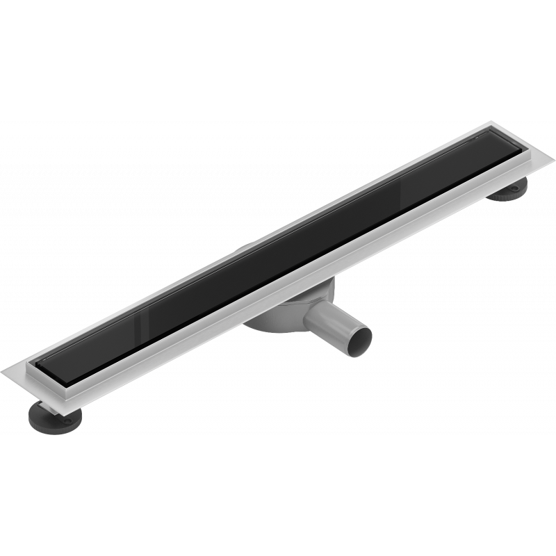 Mexen Flat 360° MGB Drehbarer Linienablauf 60 cm, schwarzes Glas - 1026060-40