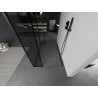 Mexen Kioto freistehende Duschwand 150 x 30 x 30 cm, schwarzer Rahmen, schwarz - 800-150-030-222-70-70-030
