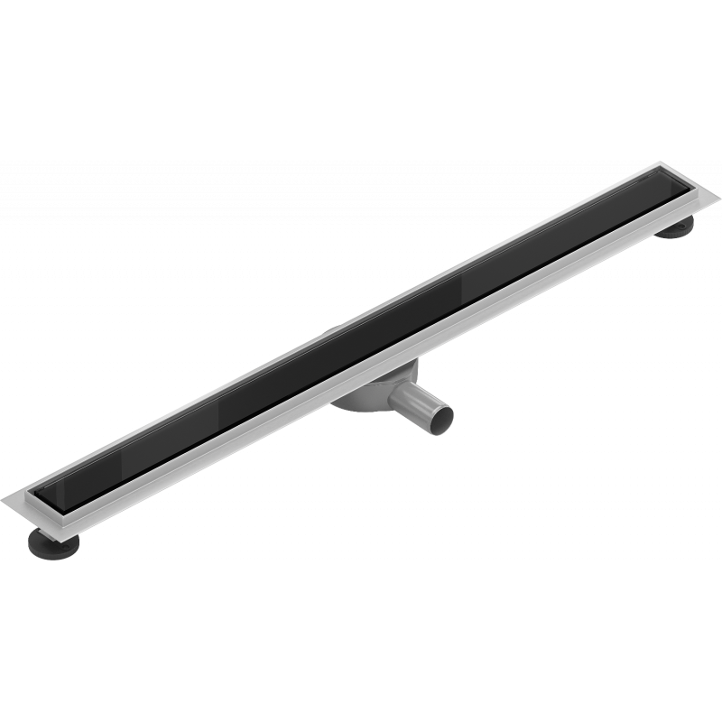 Mexen Flat 360° MGB Drehbarer Linienablauf 80 cm, schwarzes Glas - 1026080-40
