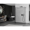 Mexen Kioto freistehende Duschwand 95 x 30 x 30 cm, transparent, Gun Metal - 800-095-030-222-95-00-030