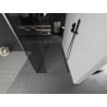 Mexen Kioto freistehende Duschwand 95 x 30 x 30 cm, transparent, Gun Metal - 800-095-030-222-95-00-030