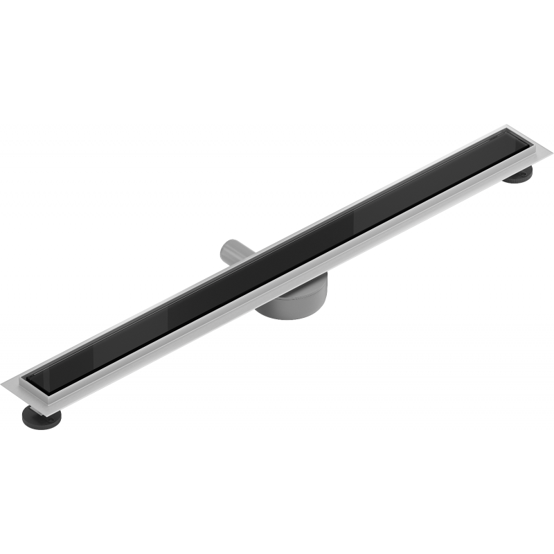 Mexen Flat 360° MGB Drehbarer Linearablauf 90 cm, schwarzes Glas - 1026090-40