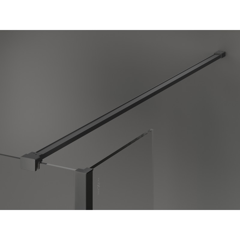 Mexen Kioto freistehende Duschwand 155 x 30 x 30 cm, transparent, Gunmetal - 800-155-030-222-95-00-030