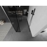 Mexen Kioto freistehende Duschwand 110 x 30 x 30 cm, schwarzer Rahmen, Gun Metal - 800-110-030-222-95-70-030