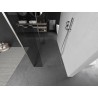 Mexen Kioto Freistehende Duschwand 95 x 30 x 30 cm, transparent, gebürsteter Nickel - 800-095-030-222-97-00-030