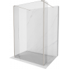 Mexen Kioto freistehende Duschwand 110 x 30 x 30 cm, transparent, gebürsteter Nickel - 800-110-030-222-97-00-030