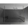 Mexen Kioto freistehende Duschwand 115 x 30 x 30 cm, transparent, gebürstetes Nickel - 800-115-030-222-97-00-030