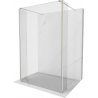 Mexen Kioto Freistehende Duschwand 160 x 30 x 30 cm, transparent, gebürstetes Nickel - 800-160-030-222-97-00-030