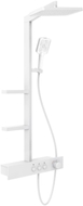 Mexen Saxx Aufputz-Duschset mit Regenbrause und Armatur, Weiß - 78102-20