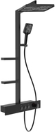 Mexen Saxx Aufputz-Duschset mit Regendusche und Armatur, schwarz - 78102-70