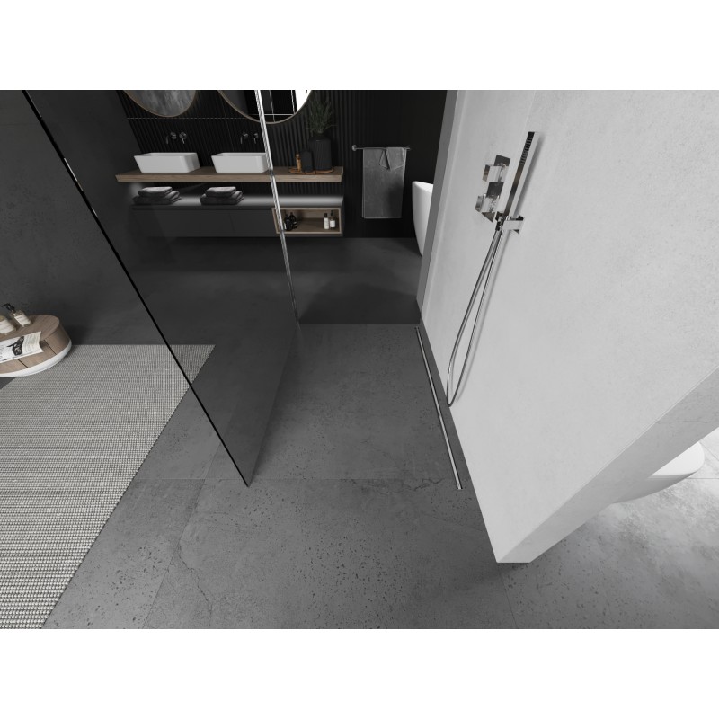 Mexen Kioto Duschwand Walk-in 130 x 80 cm, transparent, chrom - 800-130-212-01-00-080