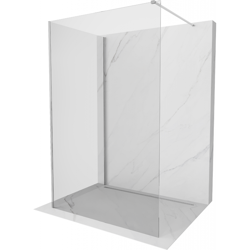Mexen Kioto Duschwand Walk-in 120 x 80 cm, transparent, Chrom - 800-120-212-01-00-080