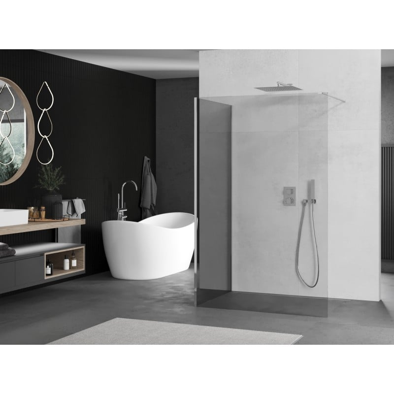 Mexen Kioto Duschwand Walk-in 90 x 90 cm, transparent, chrom - 800-090-212-01-00-090