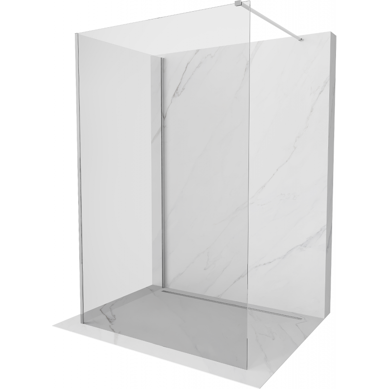 Mexen Kioto Duschwand Walk-in 140 x 100 cm, transparent, Chrom - 800-140-212-01-00-100
