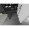 Mexen Kioto Duschwand Walk-in 110 x 70 cm, schwarzer Rahmen, Chrom - 800-110-212-01-70-070