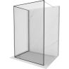 Mexen Kioto Duschwand Walk-in 120 x 90 cm, schwarzer Rahmen, Chrom - 800-120-212-01-70-090