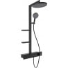 Mexen Plex Aufputz-Duschset mit Regenbrause und Armatur, schwarz - 78103-70