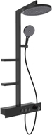 Mexen Plex Aufputz-Duschset mit Regenbrause und Armatur, schwarz - 78103-70