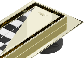 Mexen Flat M13 linearer Ablauf 2in1 70 cm, Gold - 1510070-15